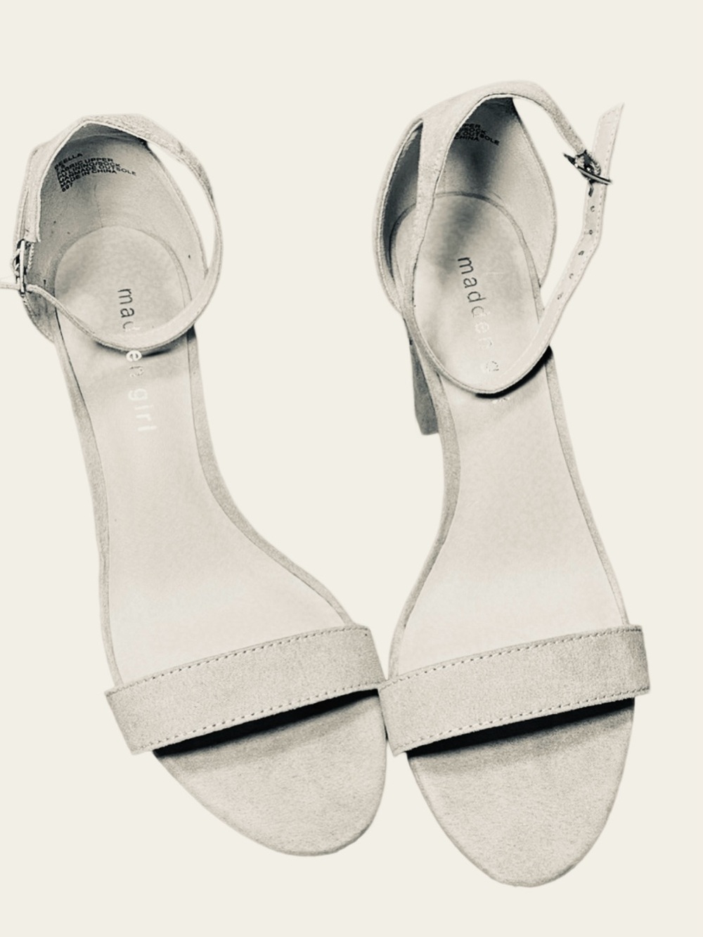 Madden Girl Beige Open Toe Pumps, 8